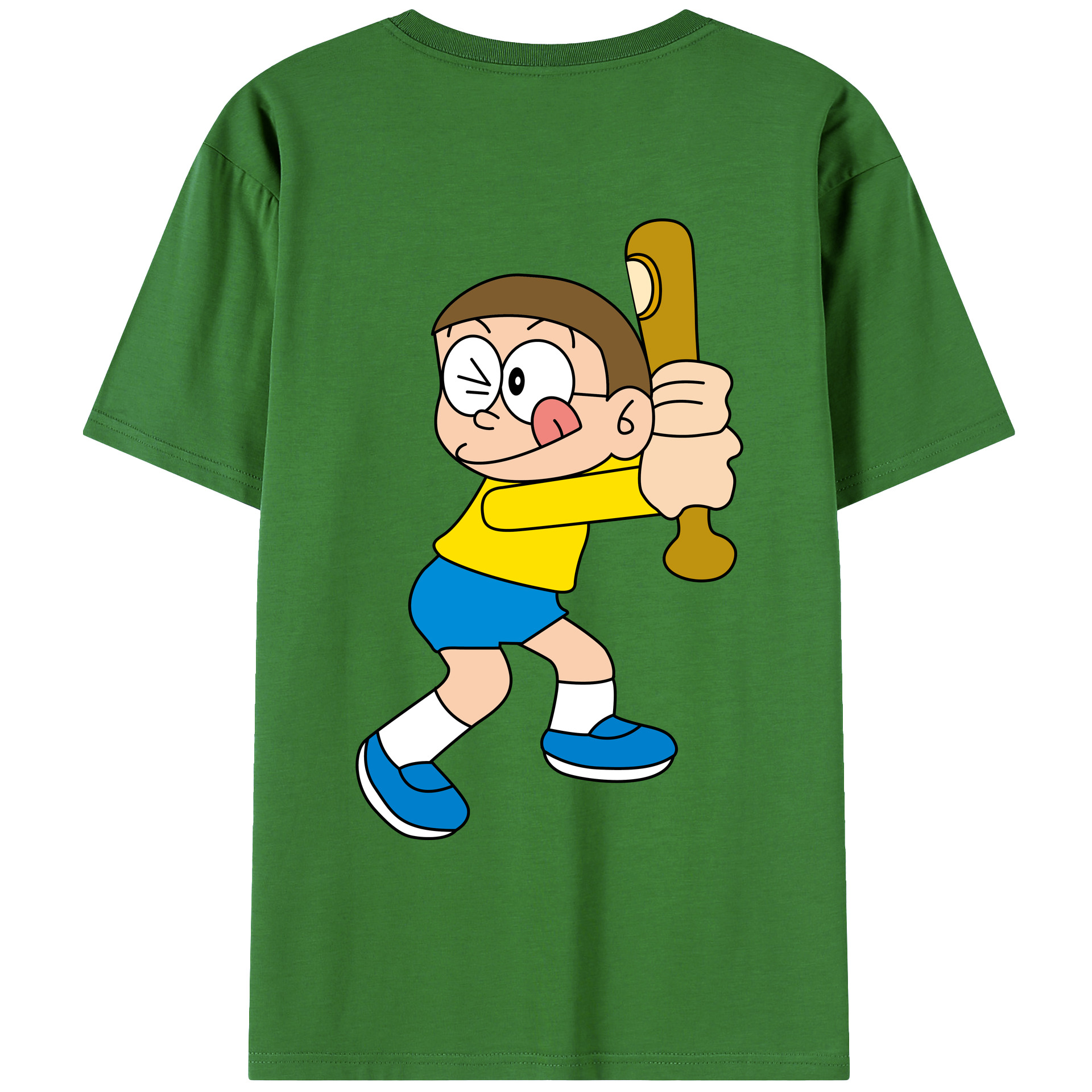 （画像用） ドラえもん 野比 のび太 Doraemon Nobita Nobi レディース半袖Tシャツ(バックプリント)